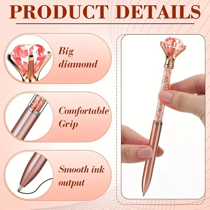 4pcs%20Large%20Crystal%20Diamond%20Gel%20Pens%20Christmas%20Gift%20Shiny%20Ballpoint%20Pen%20Black%20Ink%20Pens%20Suitable%20For%20School%20Office%20Accessories%20-%20Image%203