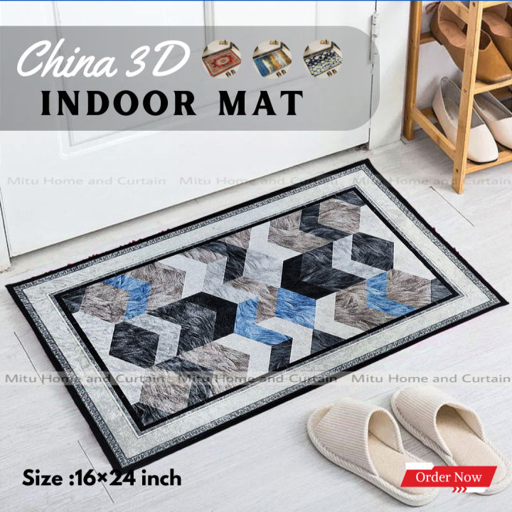 China%203D%20Door%20Mat%20Paposh%20Doormat%20Water%20Absorbent%20Floor%20mat%2016%20*%2024%20inch%20anti%20slip%20mat%20Red%20,%20Blue%20,%20Black%20,%20White%20Indoor%20mat%20Room%20mat%20Rugs%20carpet%20-%20Image%205