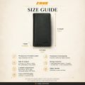 Zays Premium Eco-Friendly Leather Long Wallet for Men, Handmade Slim Compact Wallet 7.4 x 3.7 x 1 Inch, 7 Card Slots, ID Slot, Cash Compartment, 2 Mobile Compartments, Fits Large Smartphones, Luxury Gift Box.