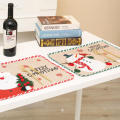 Christmas Table Decoration Christmas Scene Layout Velvet Santa Mat Christmas Table Mat Christmas Decorations Santa Claus Mat. 