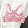 4 Colors Sexy Lace Women Front Closure Bra Seamless Beautiful back Leopard Print Youth Girl Push Up Lingerie Comfort Wireless Youth Bralette Underwear.