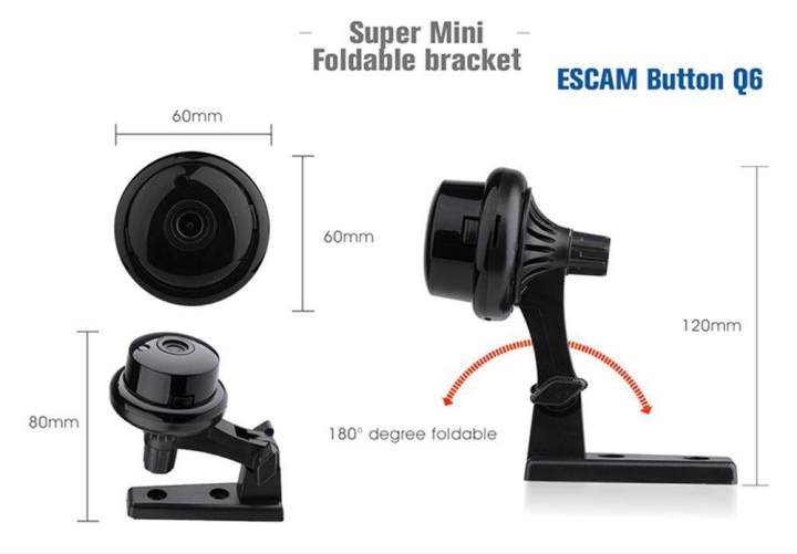 Escam%20Button%20Q6%201MP%20HD%20720P%20Mini%20WIFI%20IP%20Camera%20Indoor%20Infrared%20Day/Night%20Vision%20Onvif%20Support%20Motion%20Detection%20Max%20128GB%20Card%20-%20Image%203