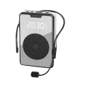 Wireless Voice Amplifier Bluetooth Microphone Speaker with Microphone Headset,For Tour Guide-Black. 