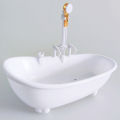 Miniatures Electric Bathtub Doll Accessories Plastic Tub 1:6 Scale Dollhouse Furniture Spraying Water Kids Bathing Toys.
