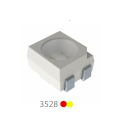 300PCS 3528 Amber+Yellow PLCC-4 Reverse Pole ,617Nm+587Nm , 50MA 2V 0.1W Bicolor SMD LED Lamps Light Beads LAYT67B. 