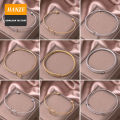 Fashion selling women 18K gold stainless steel jewelry, heart-shaped titanium steel bracelet.
