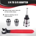 Shank Router Bit Collet Extension Adapter,with ER20 Spring Collet. 