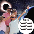 6 Pack Paper Solar Eclipse Glasses Eclipse Shade Safe Shades for Direct Sun Viewing.
