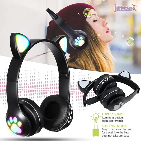 STN28%20LED%20Cat%20Ear%20Headset%20Noise%20Cancelling%20Headphones%20Bluetooth%205.0%20Colorful%20Kids%20Headset%20Support%20TF%20Card%203.5mm%20Plug%20with%20Mic%20-%20Image%205