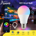 Auoyo WiFi Smart LED Light Bulb Remote Control Color Changing Dimmable Bedroom Indoor lighting Voice Control Light Music Light Colorful Night Lamp With Remote Siri And Google Assistant Home Bedroom Decoration. 