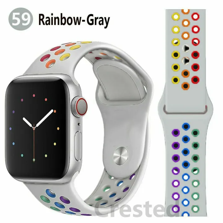 38mm/40mm%20Rainbow%20Colored%20Silicone%20Sports%20Band%20Straps%20for%20Smartwatch%20-%20Image%202