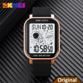 SKMEI 1971 New Men Sport Digital Fashion Watch Dual Display Alarm EL Light Count Down Watches Textured Shell 50M Waterproof Watch for Men.