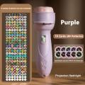 80 Patterns Cartoon Projection Flashlight Early Education Cognition Before Bedtime Story Book Baby Projector Torch Children Toys.