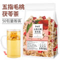 Five-finger peach, Poria cocos tea, orange peel, red dates, bitter buckwheat, coix seeds, lotus seeds, yam, triangle bag flower tea.