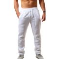 2020 New Men's Cotton Linen Loose Pants Male Summer Casual Solid Color Pants trousers Plus Size M-5XL.