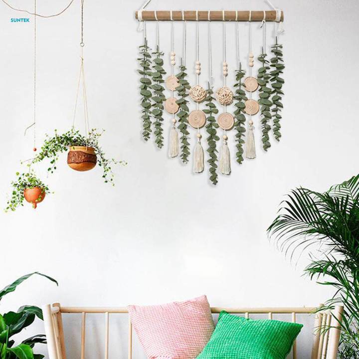 Artificial%20Eucalyptus%20Wall%20Hanging%20Decor%20Boho%20Wall%20Decor%20for%20Hallway%20Bedroom%20-%20Image%203