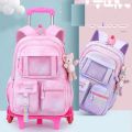 School Rolling backpack Bags school wheeled backpack for girls kids School trolley bag for girls school bag wheels for girls. 