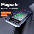 30000mah Magnetic Wireless Power Bank Ultra Fast Charging Built-In Display Screen Cable External Battery For iphone Huawei New. 