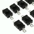 10 pcs Push Switch Vertical 2 Flat Pin Push Button Switch 1.6A 250V. 