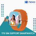 Sim Support T75 Smart Watch with SIM Card Slot, Bluetooth Calling, Fitness Tracker, Camera, Game, and App Sync – Stylish Touchscreen Smart Call Watch for Men Women. 