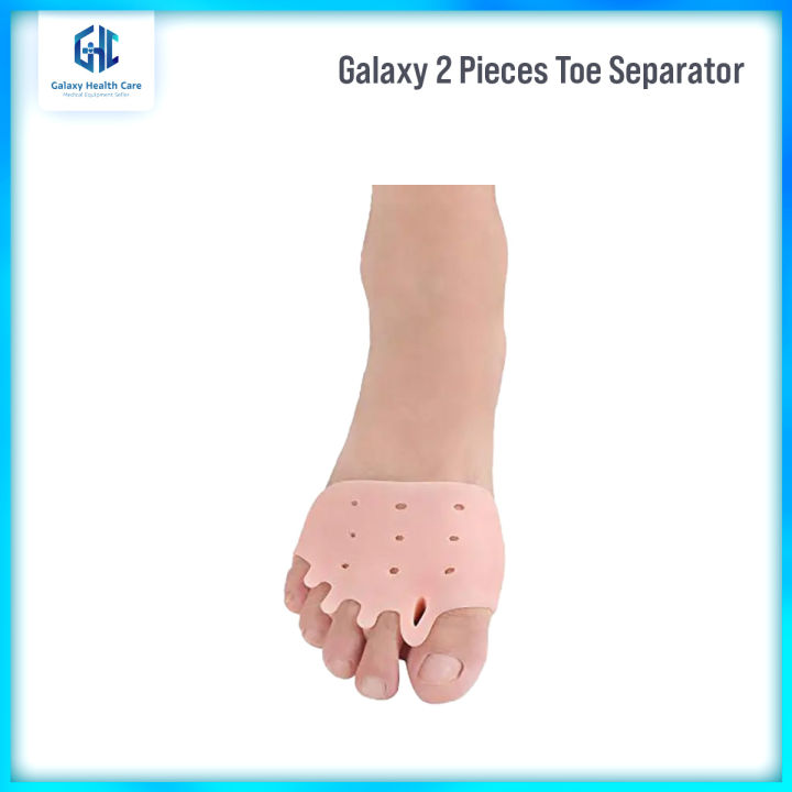 Galaxy 2 Pieces Toe Separator Bunion Corrector Straightner Hallux Valgus Pain Relief (1 Pair)