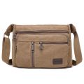 Men Canvas Shoulder Bags Multi Pocket Male Travel Office Messenger Totes Handbag. 