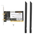 300Mbps Wireless Card PCI Desktop Adapter 802.11b/g/n WiFi Network + 2 Antennas AR9223. 