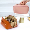 Large Capacity Waterproof Cosmetic Bag Fashion PU Leather Makeup Bag Travel Organizer Portable Travel Toiletry Storage Bags for Women Girls. 