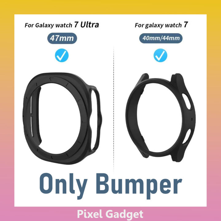For Samsung Galaxy Watch 7 40mm 44mm 47mm Bumper Protective Case- Samsung Galaxy Watch 7 Ultra 47mm and 44mm 40mm Hard Bumper PC All-Around Shell Protector