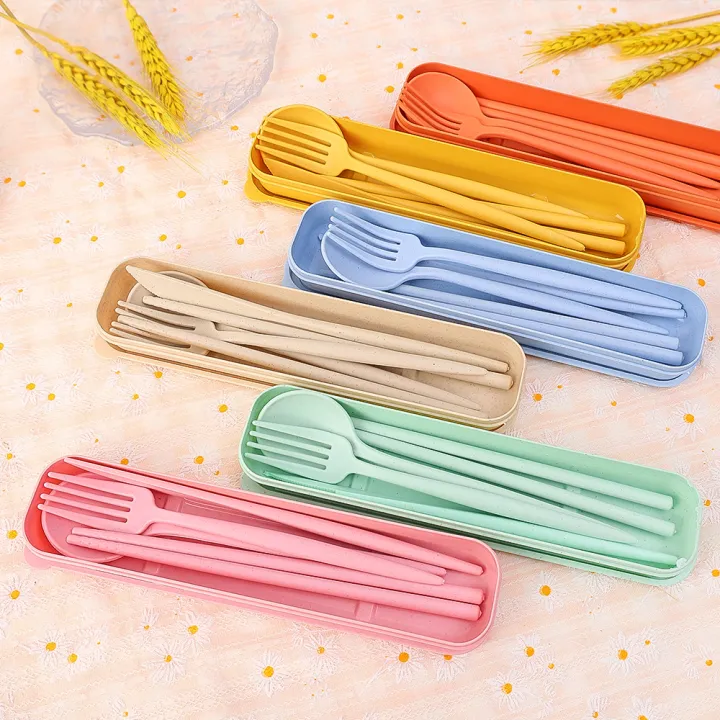 %E3%80%90Top-rated%E3%80%91%203%20In1%20Wheat%20Straw%20Dinnerware%20Set%20Fork%20Spoon%20Set%20Travel%20Picnic%20Camping%20With%20Case%20Portable%20Tableware%20Cutlery%201Set%20-%20Image%202