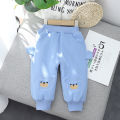 Baby Boy Fleece Cotton Pants Thickened Children Winter Wear Thick Pants Baby Toddler Autumn and Winter Warm Casual Pants Tide. 