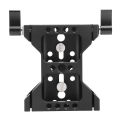 New 15mm Rail Camera Base Plate Professional Double Hole Pipe Quick Release Plat. 