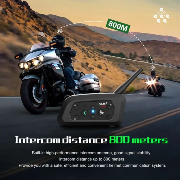 EJEAS%20V6%20PRO+%20Motorcycle%20Intercom%20Helmet%20Bluetooth%20Headset%206%20Riders%20800m%20Communicator%20Waterproof%20V5.1%20Music%20Player%20Interphone%20-%20Image%203