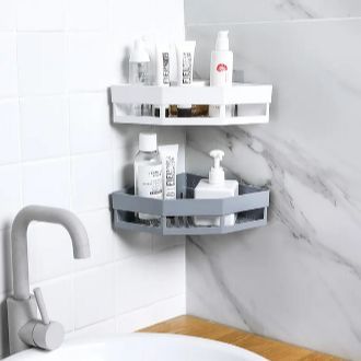 1 Pcs China Shower Rack Shelf Bathroom Corner Storage Organiser Basket Shelf Tidy
