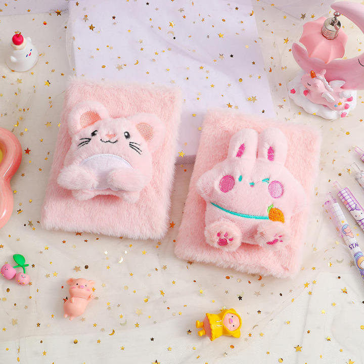 Cartoon%20Plush%20Doll%20Notebook%20Cute%20Rabbit%20Diary%20Children's%20Small%20Size%20Notebook%20Daily%20Record%20Book%20Student%20Award%20Commemorative%20Gift%20-%20Image%204
