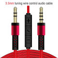3.5mm Jack Male to Male Audio Cable Speaker Line Stereo Aux Cable with Mic Volume Control for Headphone Car Speaker Mobile Phone. 