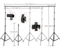 Photography Photo Studio Softbox Lighting Kit With 2.6x3M Background Frame 3pcs Backdrops Tripod Stand Reflector Board 4Umbrella.