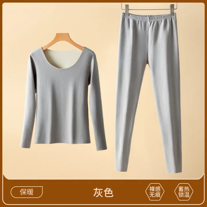 Autumn%20and%20Winter%20Dralon%20Seamless%20Thermal%20Underwear%20Women's%20Suit%20Thickened%20Double-Sided%20Brushed%20Heating%20Long%20Sleeve%20Underwear%20Long%20Johns%20-%20Image%206