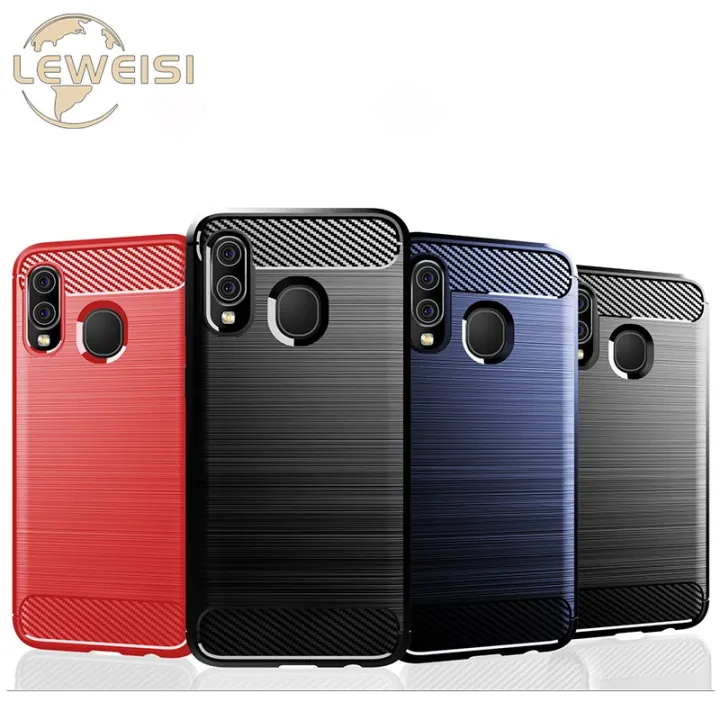 Leweisi%20carbon%20fiber%20bumper%20phone%20case%20for%20Samsung%20Galaxy%20A40%20back%20cover%20shockproof%20protective%20cover%20-%20Image%208