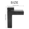 12 Pcs Adjustable Wood/Glass Shelf Bracket Wall Mount Heavy Duty Floating Brackets for 3-28mm Thick Shelves,Black. 