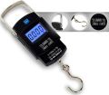 Portable Digital 50 Kg Weighting Scale with Metal Hook (Black).