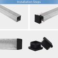 XHHDQES 600Pcs 1 Inch Square Tube End Cap Plastic Plugs Tube End Caps Post Pipe Cap Cover Tubing Insert Chair Glide Plugs. 