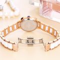 New Women Watch Luxury Diamond Rose Gold Dress Watches For Women Waterproof Fashion Resin Ceramic Female Watch Zegarek Damski. 