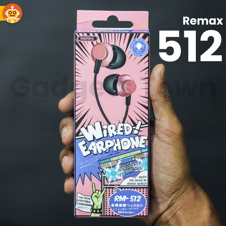 REMAX RM 512 High Performance Wired In Ear Earphone Stereo with Mic, 3 ...