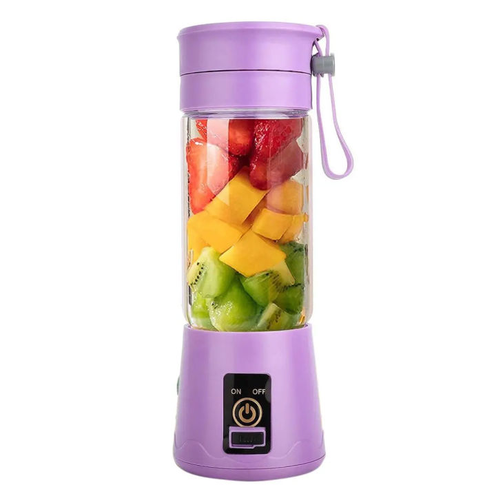 Portable Juice Electric 4 Blade USB Rechargeable Smudi Blender Machine Mixer Mini Juice Cup Maker Fast Blender Food Processor