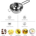 6-Pack Stainless Steel Double Boiler, Heat-Resistant Handle 2 Cup Capacity, Universal Pad. 