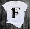 Alphabet tshirt for Men's express your style with trendy alphabet design//perfact for all occasion//jersey fabric. 
