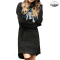 Hoodies Women Sweatshirt Dress Solid Autumn Winter Warm Loose Oversized Hoodie Female Pullover Long Length. 