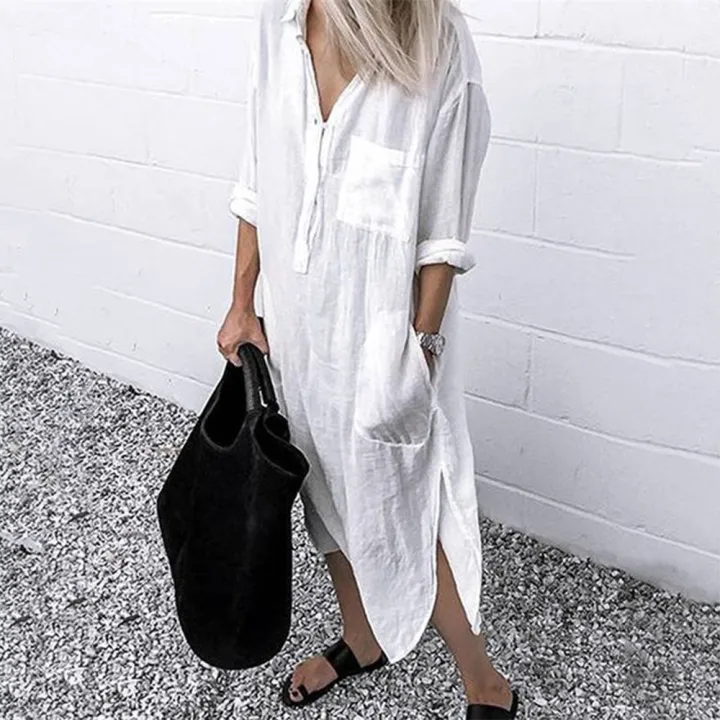 Versatile%20Womens%20Dress%20Elegant%20Lightweight%20Loose-Fitting%20Cotton%20Linen%20Dress%20Comfortable%20Breathable%20Maxi%20Shirt%20Dress%20for%20Beach%20Vacation%20Weekend%20Outing%20Daily%20Wear%20Maternity%20Dress%20Outdoor%20Activities%20-%20Image%205