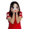 Big Eyes Loli Latex Mask Anime Cosplay Kigurumi Full Face Mask Cartoon Character Lolita. 